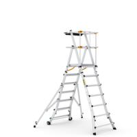 Folding Telescopic Large Platform Steps - 7+3 Tread