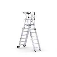 CLIMB-IT® FOLDING TELESCOPIC LARGE PLATFORM STEP with SAFETY GATES - 7+3 Tread