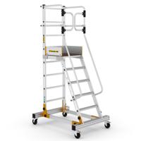 Mobile Steps with Safety Gate - 6 Tread