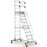 Mobile Steps with Safety Gate - 10 Tread