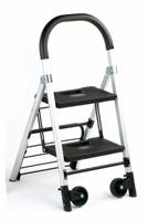 Step-A-Truck; 2 Tread; Solid Wheels; Aluminum; 60/150kg; Silver/Black