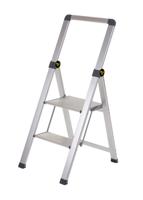 Climb-It® Slim Folding Step; 2 Tread; Aluminium; 150kg; Silver