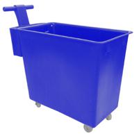Food Grade Mobile Tapered Truck with Handle; 200L; Blue