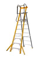 Climb-It® Glass Fibre Podium Step; 7 Tread; 150kg; Yellow/Black