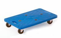 Mini Platform Dolly; 600 x 400 x 110; Swivel Castors; Injected Moulded Plastic; 100kg; Blue