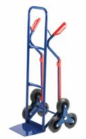 Stairclimber with Skids; 3 Star Wheels; Steel; 60/150kg; Blue