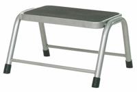 Nestable Step-up; 1 Tread; Tubular Steel; 150kg; Silver