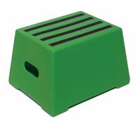 Heavy Duty Polyethylene Industrial Step; 1 Tread; Green