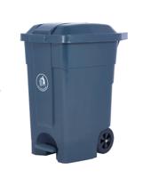 Pedal Bin; c/w Recycling Stickers; Set of 3; 70L; 30% Recycled Polyethylene; Dark Grey