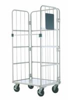 Roll Container; Swivel (x2 Braked) Castors; Steel; 600kg; Silver