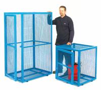 Powder Coated Security Cage; 830 x 700 x 700; Single Door; 500kg; Blue