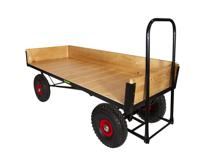 LOOPED HANDLE TURNTABLE TRUCK - 1800 x 750mm Platform - 200mm Deep Slide in Sides - 355mm Cushion Wheels
