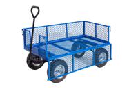 General Purpose Truck; Mesh Base; Mesh Sides & Ends with Pneumatic Wheels; 400kg; Blue