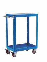 Reversible Tray/Shelf Trolley; 2 Tier; 150kg; Blue