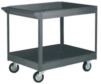 Tray Trolley; 2 Deep Trays; Swivel (x2 Braked)Castors; Steel; 250kg; Grey