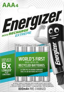 Energizer Precharged Rechargeable NiMH Batteries AAA LR03 800mAh 1.2V [Pack 4]