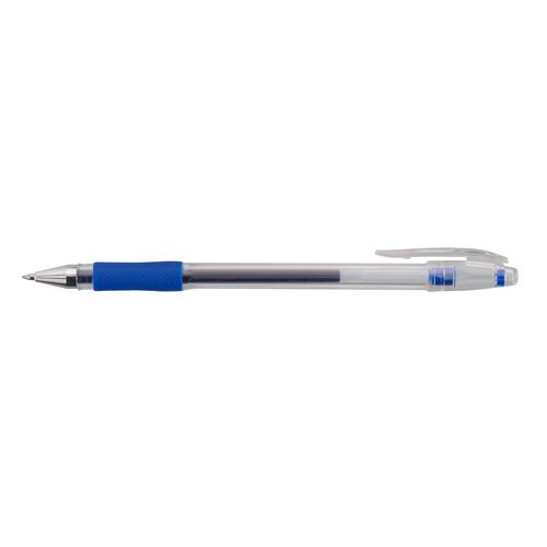 ValueX Gel Stick Pen Rubber Grip Rollerball Pen 0.5mm Line Blue (Pack 10) - K2-03