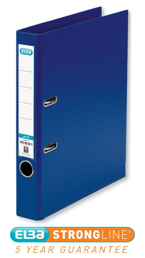 Elba Mini Lever Arch File PP 50mm Spine A4 Blue Ref 100025925 [Pack 10]