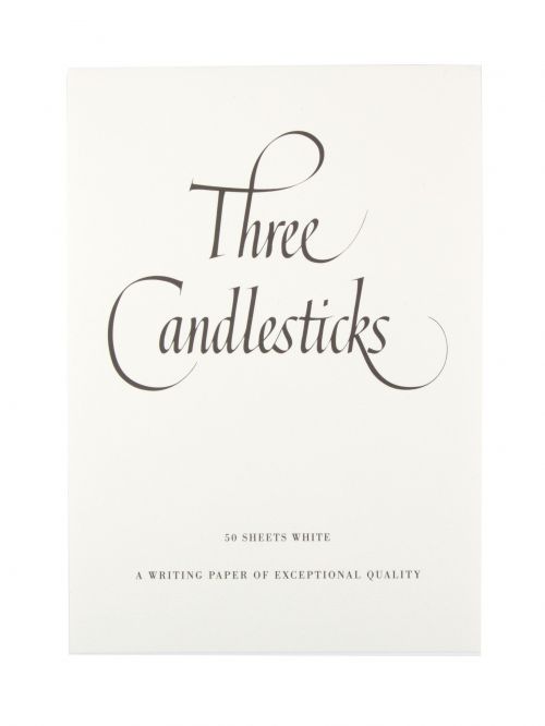 Three Candlestick 148x210mm White Writing Pads