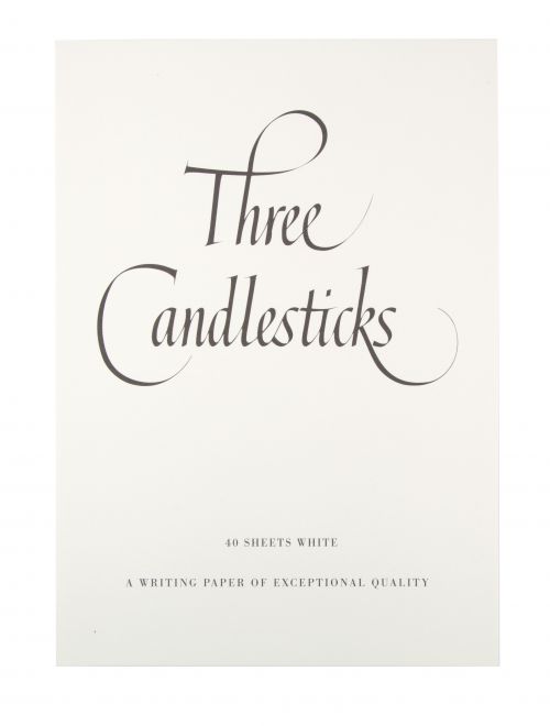 Three Candlestick 210x297mm White Writing Pads