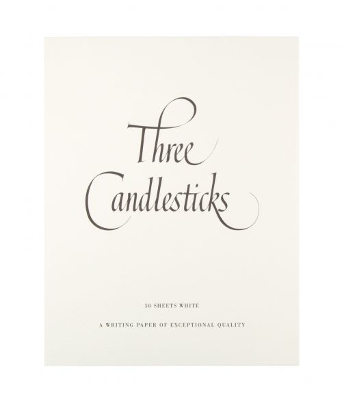 Three Candlestick 178x229mm White Writing Pads
