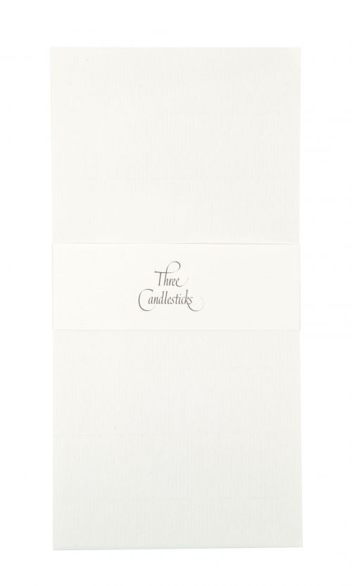 Three Candlestick 110x220mm White Envelopes