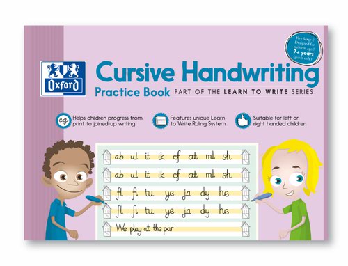 Oxford Learn to Write Practice Book Cursive Hand Writing A4 32 Pages/16 Sheets Pack 10