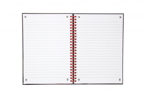 Black n' Red Wirebound Recycled Ruled Hardback Notebook A5 (Pack of 5) 100080113