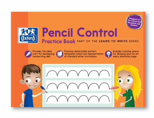 Oxford Learn to Write Practice Book Pencil Control A4 32 Pages/16 Sheets Pack 10