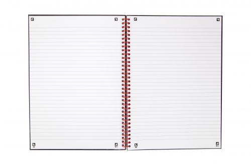 Black n' Red Ruled Wirebound Hardback Notebook 140 Pages A4 (Pack of 5) 846354905