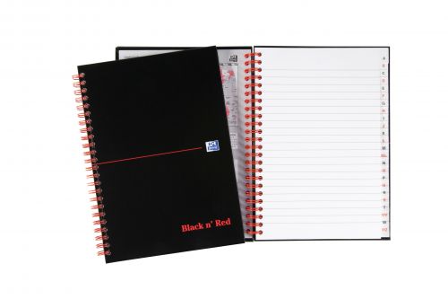 Black n' Red A-Z Wirebound Hardback Notebook A5 (Pack of 5) 100080194