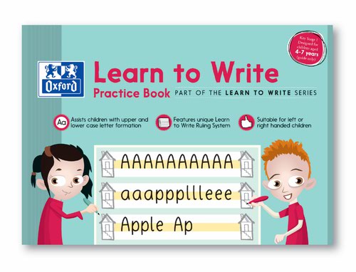 Oxford Learn to Write Practice Book Age 4-7 A4 32 Pages/16 Sheets Pack 10