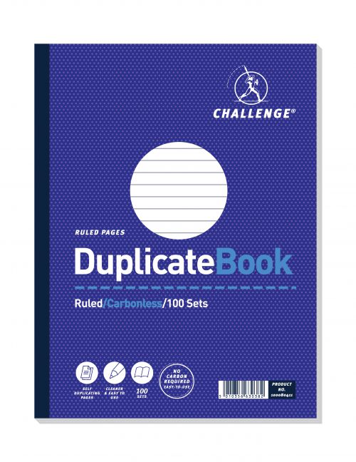 Challenge Duplicate Book Ruled 248x187mm 100set 100080411