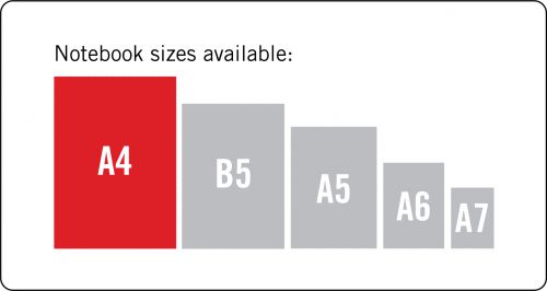Black n' Red Casebound Ruled Hardback Notebook A4 (Pack of 5) 100080446
