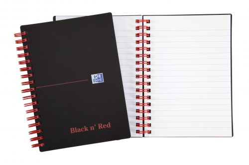 Black n' Red Ruled Polypropylene Wirebound Notebook 140 Pages A6 (Pack of 5) 100080476