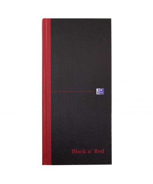 Black N Red Matt Casebound Hardback Notebook Ruled 192P 1/3 A3 140X297mm