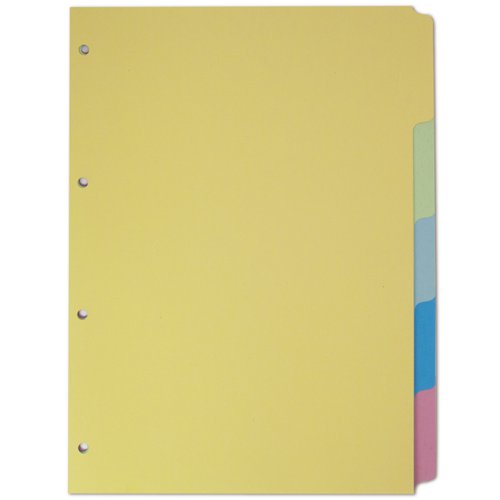 Elba A4 Card Dividers With Reinforced Spine 5 Part