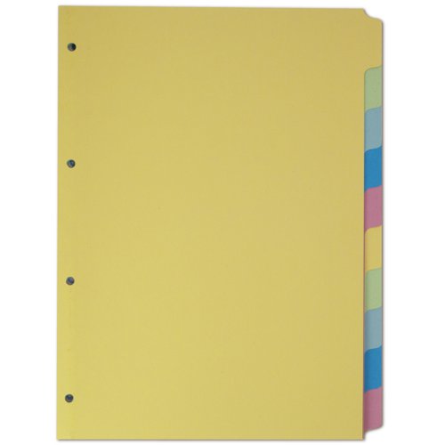 Elba A4 Card Dividers With Reinforced Spine 10 Part