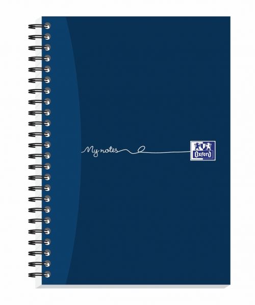 Oxford MyNotes Notebook Wirebound 90gsm Ruled Margin Perf Punched 2 Holes 200pp A5 Ref 100082372 [Pack 3]