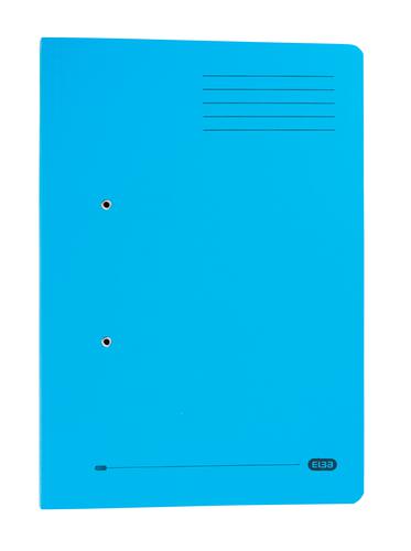 Elba Stratford Spring Pocket Transfer File Manilla Foolscap 320gsm Blue (Pack 25)