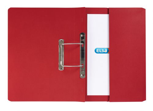Elba Spring Pocket File Mediumweight Foolscap Red (Pack of 25) 100090149