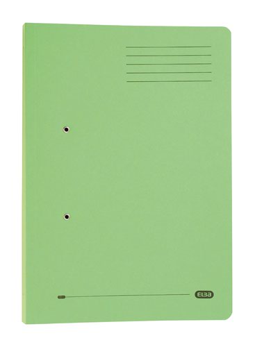 Elba Spirosort Transfer Spring File Recycled Mediumweight 285gsm Foolscap Green Ref 100090160 [Pack 25]