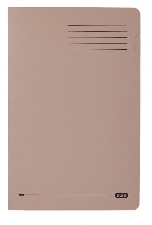 Elba Square Cut Folder Mediumweight 250gsm Foolscap Buff (Pack of 100) 100090216