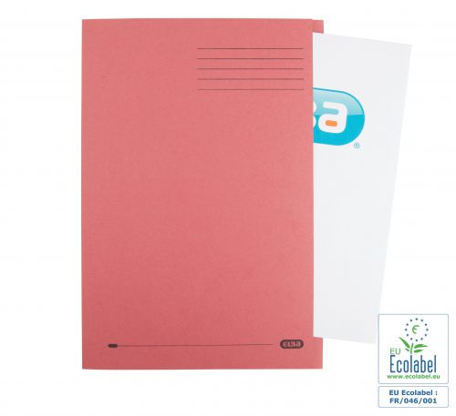 Elba Foolscap Square Cut Folder Recycled Mediumweight 285gsm Manilla Red Ref 100090222 [Pack 100]