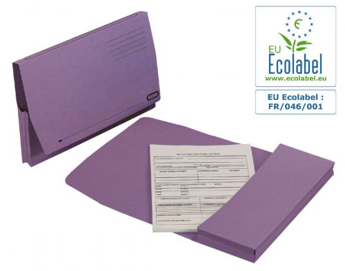 Elba Document Wallet Full Flap 285gsm Capacity 32mm Foolscap Mauve Ref 100090253 [Pack 50]