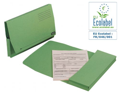 Elba Full Flap Document Wallet Green