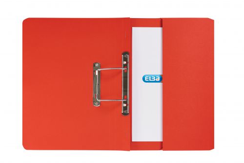 Elba Strongline Spring Pocket File Foolscap Red (Pack of 25) 100090278