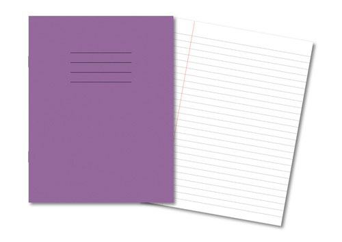 Hamelin Exercise Book 229X178mm 8mm Ruled and Margin 80 Pages/40 Sheets Purple Pack 100
