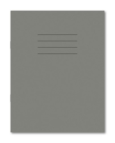Hamelin Exercise Book 229X178mm 8mm Ruled and Margin 80 Pages/40 Sheets GREY 100 Per Carton