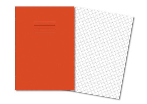 Hamelin Exercise Book A4 5mm Squared 80 Pages/40 Sheets Orange Pack 50